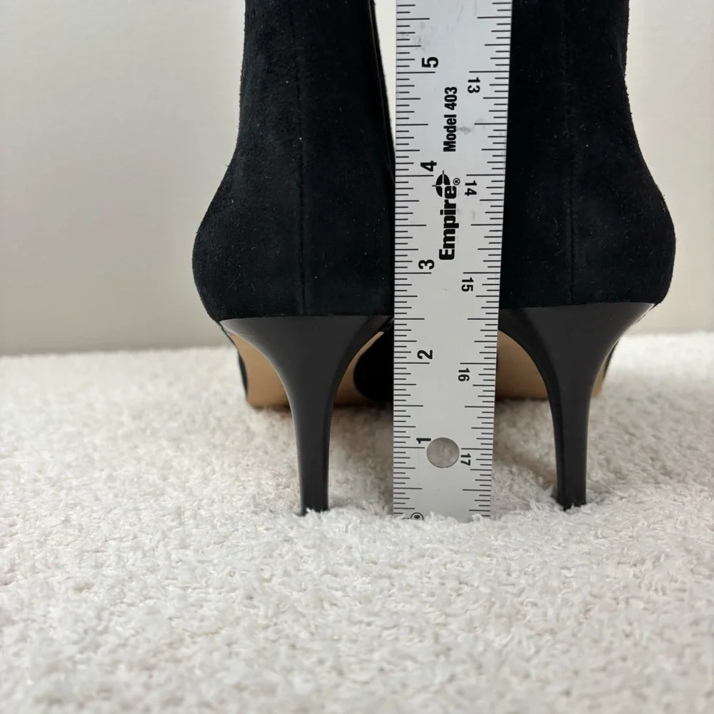 Joie Boots 39.5‎ (9.5) black Ralti Suede Leather Ankle Heeled Pull On Bootie